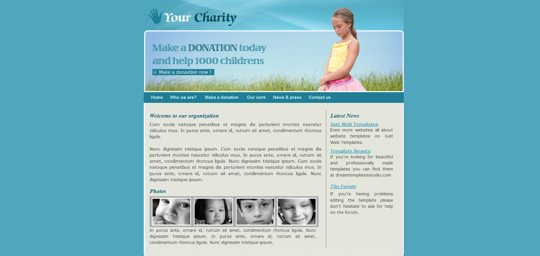 Шаблон сайта Семья №206