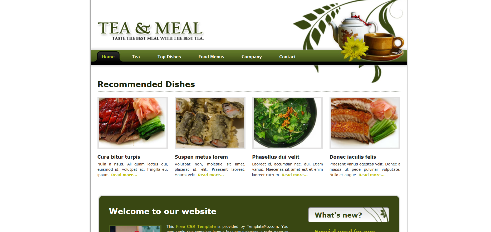 Шаблон сайта Кухня №450