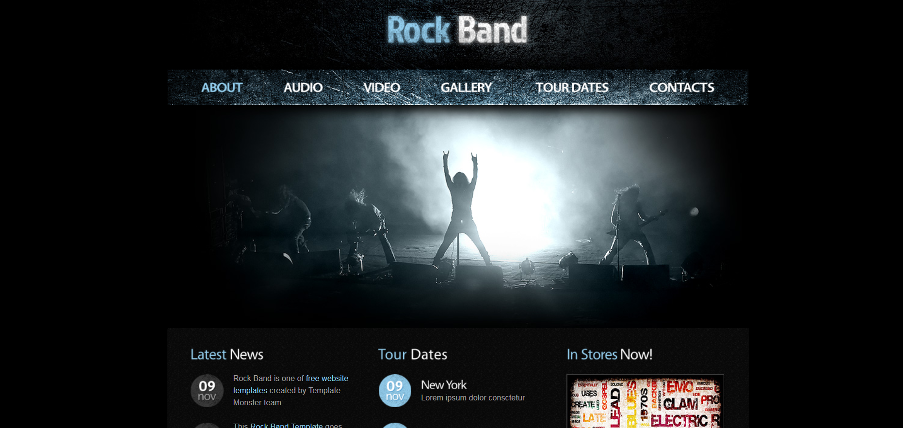 Шаблон сайта Музыка №102